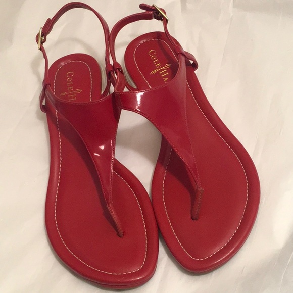 cole haan red sandals